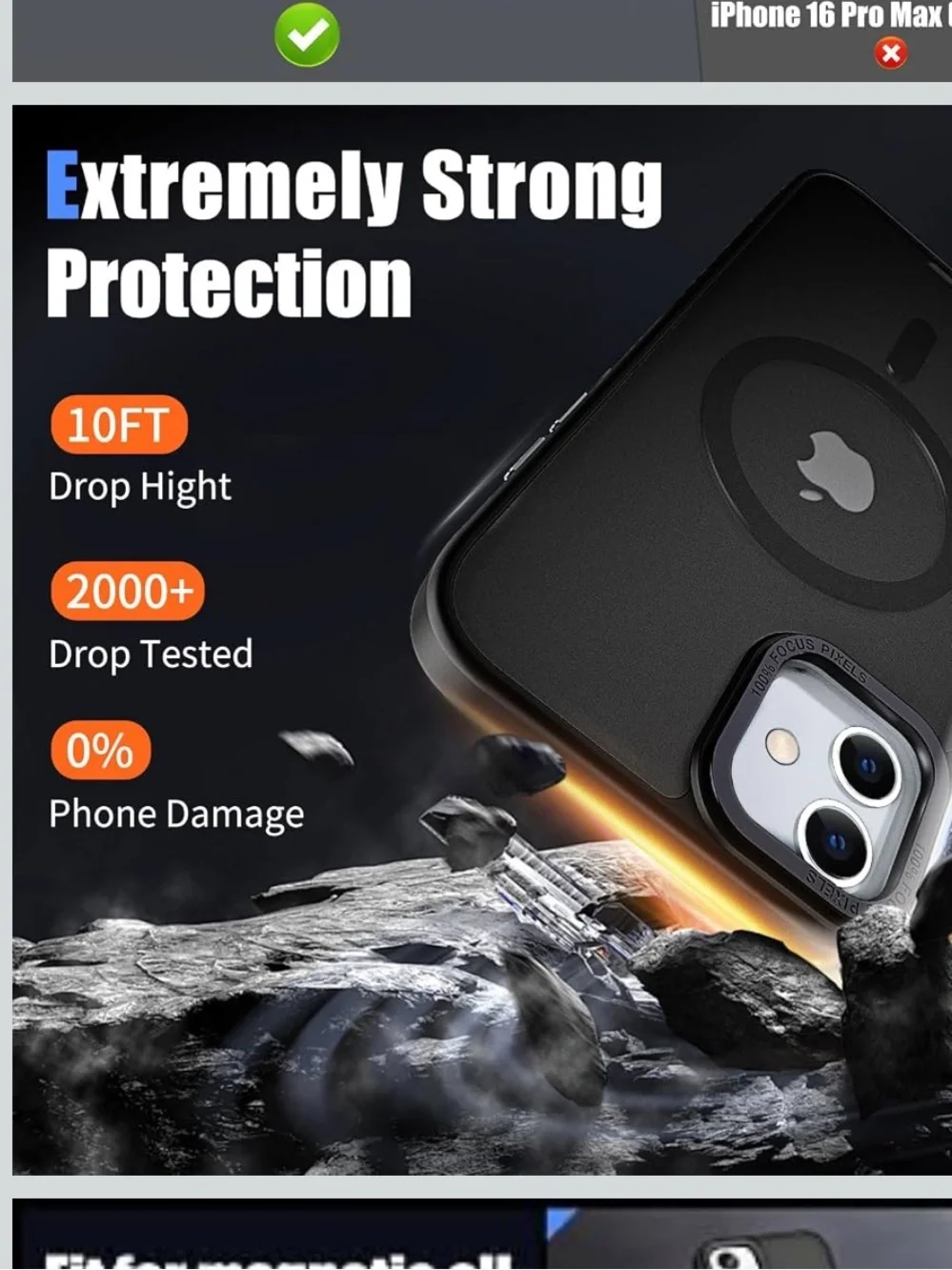 Magnetic Case for iPhone 16 6.1-Inch, Compatible with MagSafe Translucent Matte